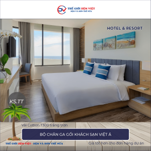 Bộ chăn ga gối khách sạn Việt Á 9-1